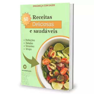 Imagem de capa para o Ebook 50 Receitas Deliciosas e Saudavéis e que Emagrecem