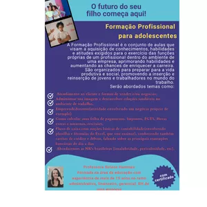 Imagem de capa para o Curso online FORMAÇÃO PROFISSIONAL PARA ADOLESCENTES