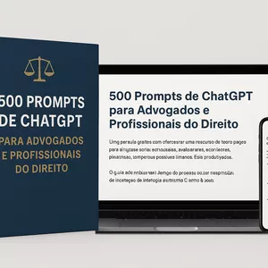 Imagem de capa para o Ebook 500 Prompts de Chatgpt  para advogados e profissionais de direito