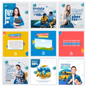 Imagem de capa para o Curso online Pack Templates Canva para Escola/Faculdade