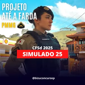 Imagem de capa para o Ebook SIMULADO 25 PÓS-EDITAL CFSd PMMG 2025