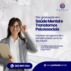 Imagem de capa para o Curso online PÓS-GRADUAÇÃO EM SAÚDE MENTAL E TRANSTORNOS PSICOSSOCIAIS