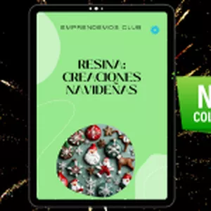 Imagen de portada para Ebook Resina: creaciones navideñas