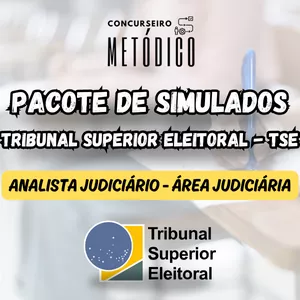 Imagem de capa para o Curso online PACOTE DE SIMULADOS – ANALISTA JUDICIÁRIO – ÁREA JUDICIÁRIA - TSE