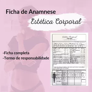 Imagem de capa para o Ebook Ficha de Anamnese Estética Corporal 