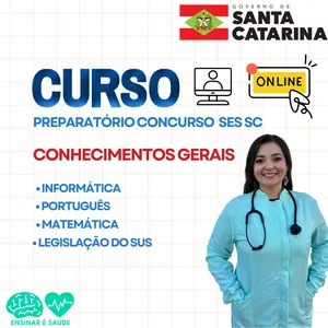 Imagem de capa para o Curso online Curso On-line Preparatório Para Concurso SES/SC Conhecimentos Gerais 