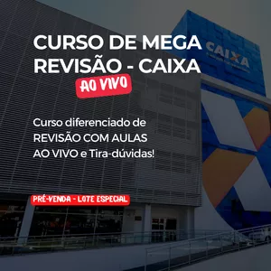 Imagem de capa para o Curso online CURSO REVISAÇO - MÊS DE MEGA REVISÃO - CEF