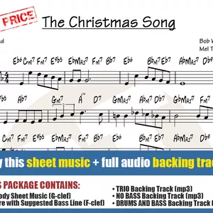 Cover image for Online course The Christmas Song (Sheet Music + Backing Tracks)