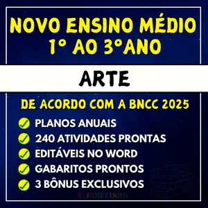 Imagem do curso ARTE - Planejamentos e Atividades - Novo Ensino Médio 2025