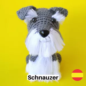 Imagen de portada para Ebook Patrón Perro Schnauzer Amigurumi PDF
