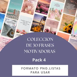 Imagen de portada para Curso online Pack  N° 4 de Frases Motivadoras PNG: Fondos para Celular y Redes Sociales