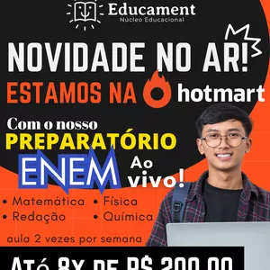 Imagem do curso PREPARATÓRIO ENEM AO VIVO - EXATAS+REDAÇÃO