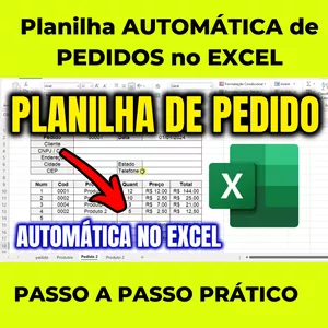 Imagem de capa para o Curso online Planilha de pedidos Automática no Excel