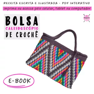 Imagem de capa para o Ebook Bolsa de Crochê Caleidoscópio 