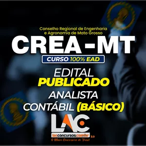 Imagem de capa para o Curso online CREA MT 2025 - Analista Contábil (Básico)