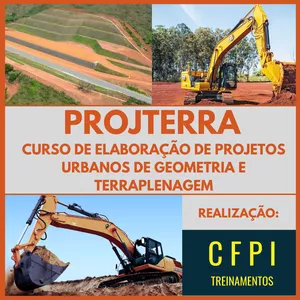Imagem de capa para o Curso online ProjTerra - Curso de Elaboração de Projetos Urbanos de Geometria e Terraplenagem (6 meses de acesso)