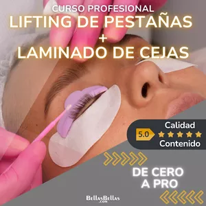 Imagen de portada para Curso online 005 LIFTING DE PESTAÑAS + LAMINADO DE CEJAS - bellasbellas.com BELLAS BELLAS