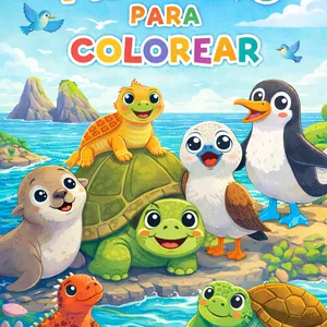 Imagen de portada para Ebook Libro educativo para colorear: Explora las Islas Galápagos