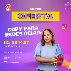 Imagem de capa para o Curso online Copy Para Redes Sociais 