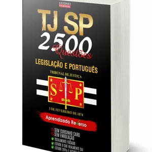 Imagem de capa para o Ebook Concurso_Escrevente_TJ-SP_2500_Questoes