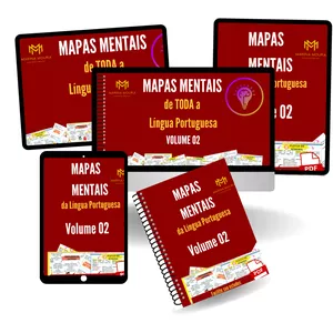 Imagem de capa para o Ebook Mapas Mentais da Língua Portuguesa Volume 02