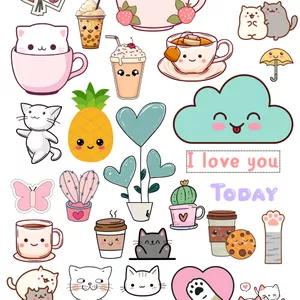 Imagem de capa para o Ebook + 450 adesivos para você imprimir na sua casa