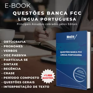 Imagem de capa para o Ebook Questões para Concursos - Banca FCC: Língua Portuguesa
