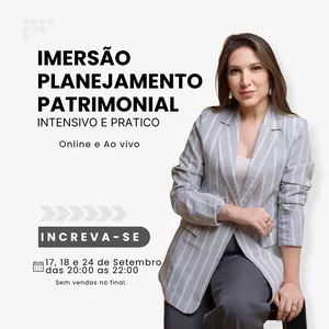 Imagem de capa para o Evento online Imersão Planejamento Patrimonial