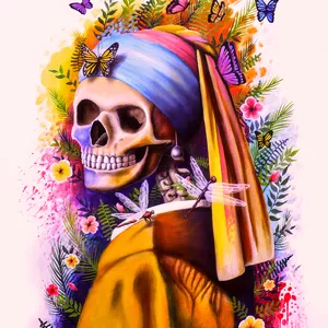 Cover image for Online course the pearl art in modern bones splashed in colors