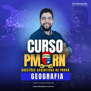 Imagem de capa para o Curso online Curso para PM RN (Geografia) - Questões Assertivas de Prova (QAP) - Prof. Thiago Araújo