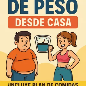 Imagen de portada para Ebook Pierde peso sin morir de Hambre: Guia practica para transformar tu cuerpo desde casa.