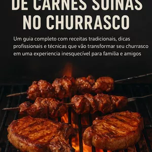 Imagem de capa para o Ebook Guia Completo de Carnes Suinas no Churrasco
