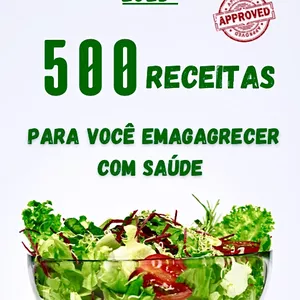 Imagem de capa para o Ebook 500 Receitas para você emagrecer com Saúde 