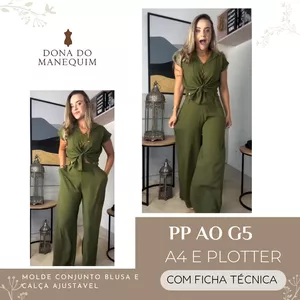 Imagem de capa para o Ebook MOLDE CONJUNTO BLUSA E CALÇA AJUSTAVEL