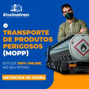 Imagem de capa para o Curso online CURSO DE ATUALIZAÇÃO TRANSPORTE DE PRODUTOS PERIGOSOS (MOPP) 