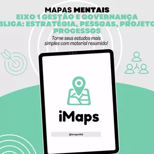 Imagem de capa para o Ebook Mapa Mental do Eixo I (ESTRATÉGIA, PESSOAS, PROJETOS E PROCESSOS) do Concurso Nacional Unificado! 🚀