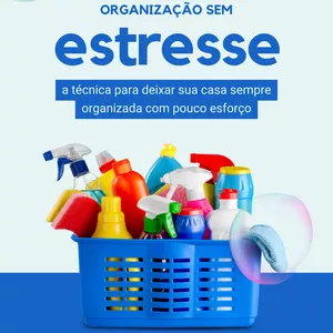 Imagem de capa para o Ebook Organização sem estresse