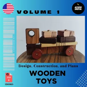Cover image for Ebook Wooden Toys | Design, Construction, and Plans in 6 Ebooks in PDF | Volume 1