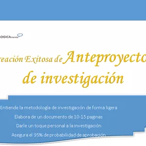 Imagen de portada para Curso online Creacion exitosa de un anteproyecto de investigacion