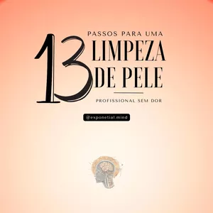 Imagem de capa para o Ebook 13 Passos Para uma Limpeza de Pele Profissional SEM DOR