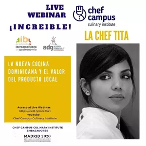 Imagen de portada para Curso online Masterclass con la chef TITA "INÉS PAÉZ" - La nueva cocina dominicana
