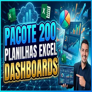 Imagem de capa para o Curso online Pacote 200 Planilhas Excel Dashboards