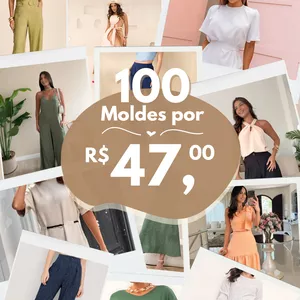 Imagem de capa para o Ebook Pacote 100 Moldes Femininos
