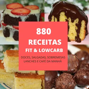 Imagem de capa para o Ebook 880 RECEITAS FIT & LOW CARB