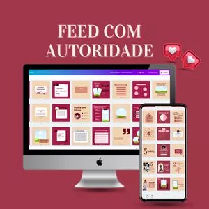 Imagem de capa para o Curso online Feed Com Autoridade - Pack canva