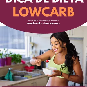 Imagem de capa para o Ebook Dica de dieta LOW CARB