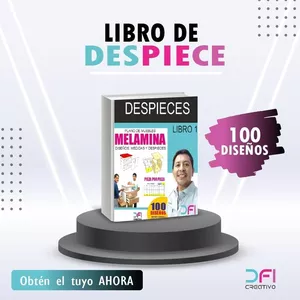 Imagen de portada para Ebook libro de despiece de Muebles en Melamina, planos pieza por pieza