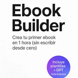 Imagen de portada para Ebook Ebook Builder — Crea tu ebook en 1 hora (sin escribir una línea y desde cero)