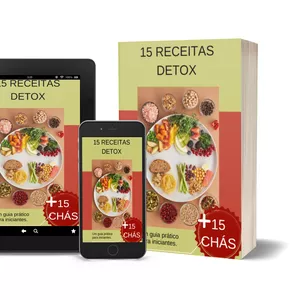 Imagem de capa para o Ebook 15 Receitas Detox + 15 Chás DEtox