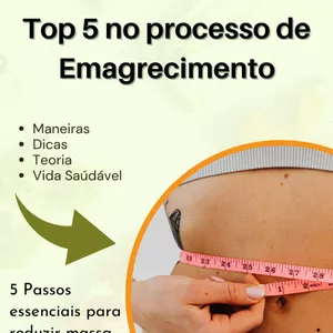 Imagem de capa para o Ebook Top 5 no processo de Emagrecimento